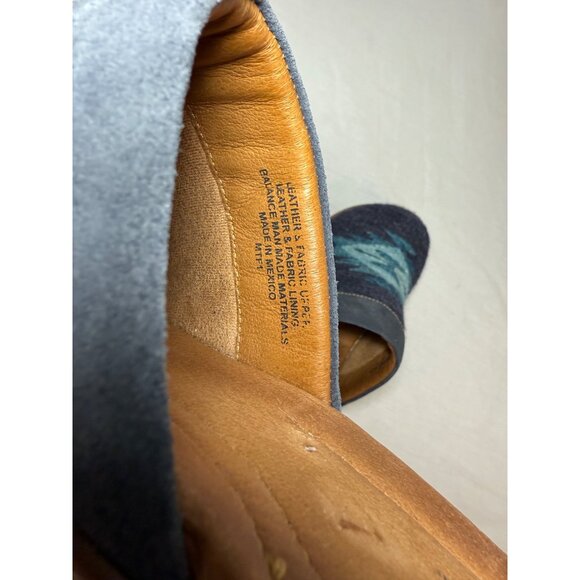 Børn Womens Wool Slip-On Mules With Geometric Pattern & Leather Sole - Picture 9 of 13